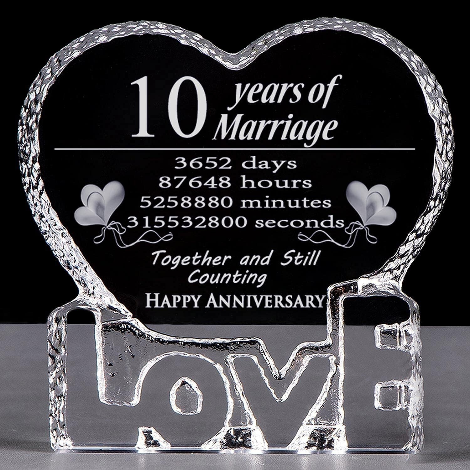 Memorable Love Shape Crystal Keepsake Paperweight - Extra Large Size - 3.9" x Unbranded - фотография #3