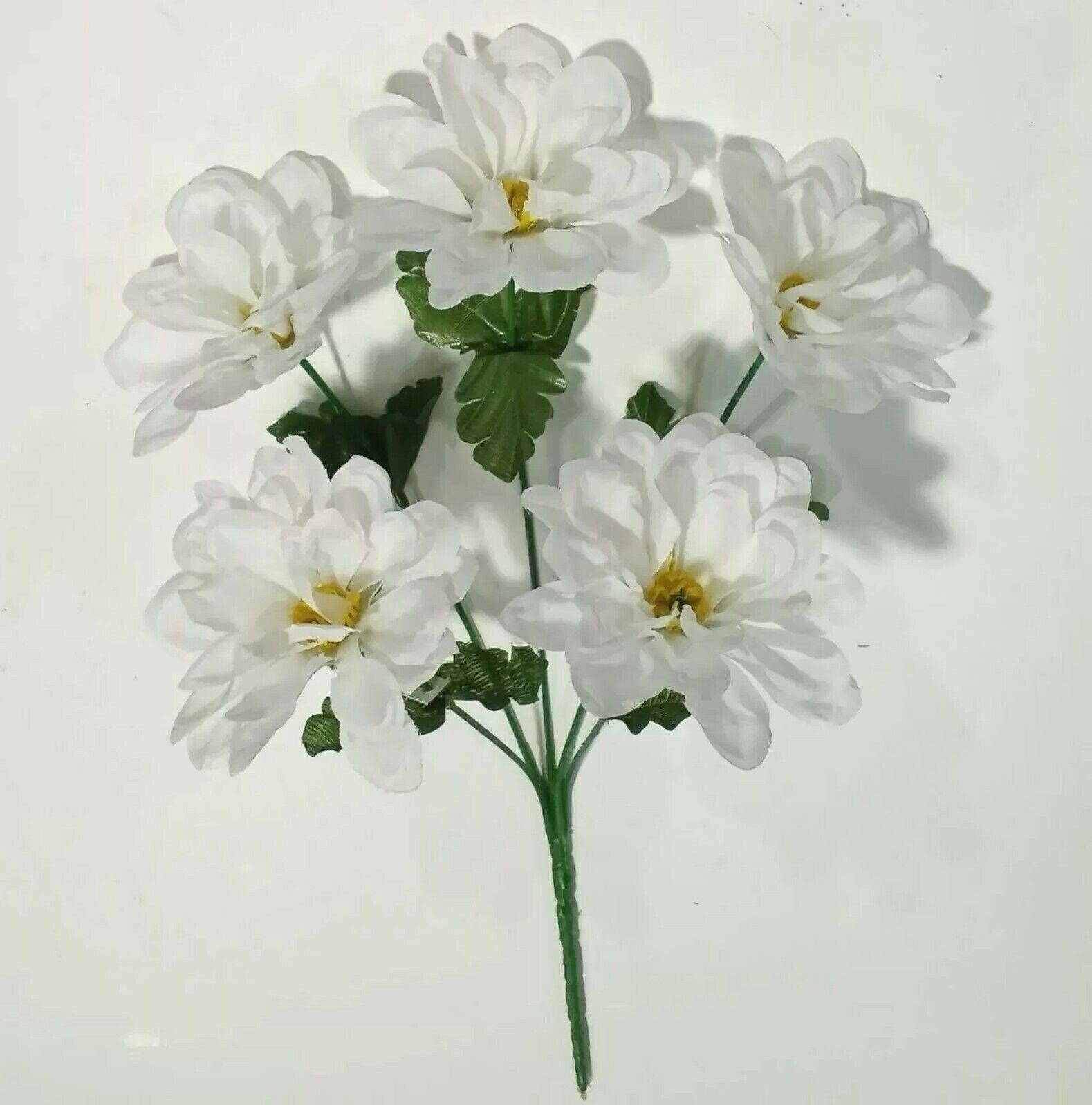 (Pack 24) 120 White 3.5" Dahlias 14" Bush Silk Flower Home In/Outdoor Decor USA Unbranded Does Not Apply