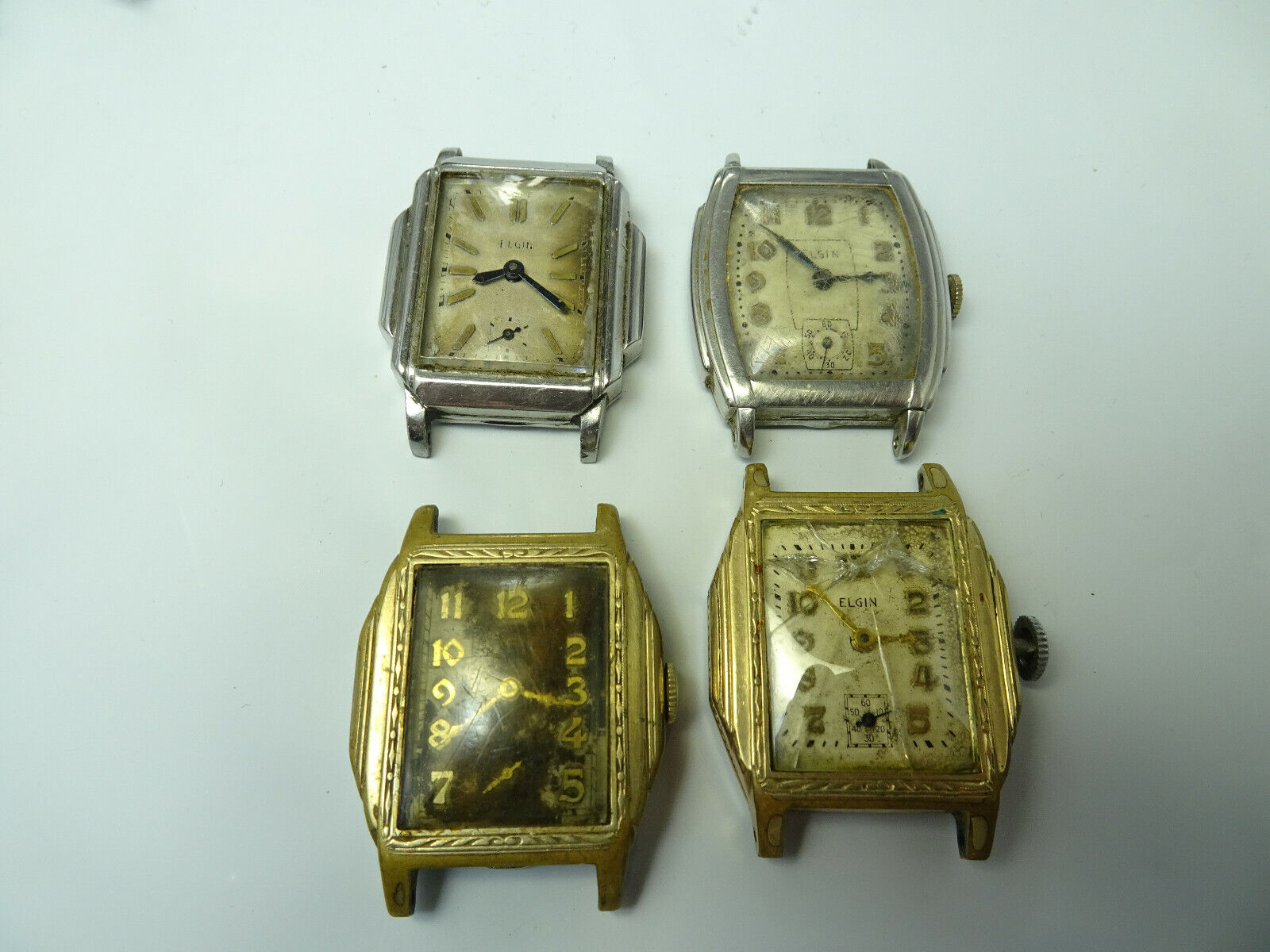 ELGIN STEPPED CASE WATCHES AND PARTS FOR RESTORATIONS OR TRENCH PARTS VINTAGE Elgin