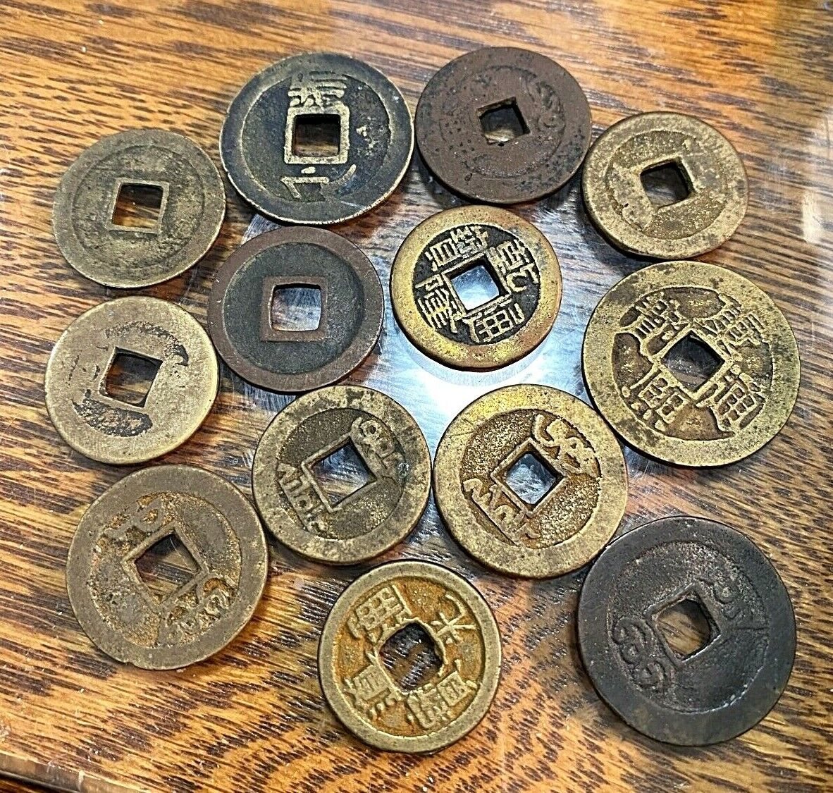 Lucky 13 China Cash Coins from Old Estate Great Price CHN Без бренда - фотография #2