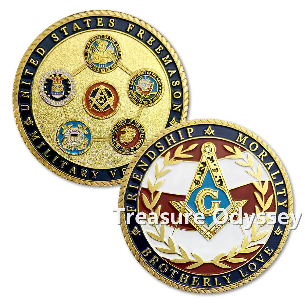 Masonic Challenge Coin Lot Entered Apprentice Fellow Craft Master Mason Emblem Без бренда - фотография #4