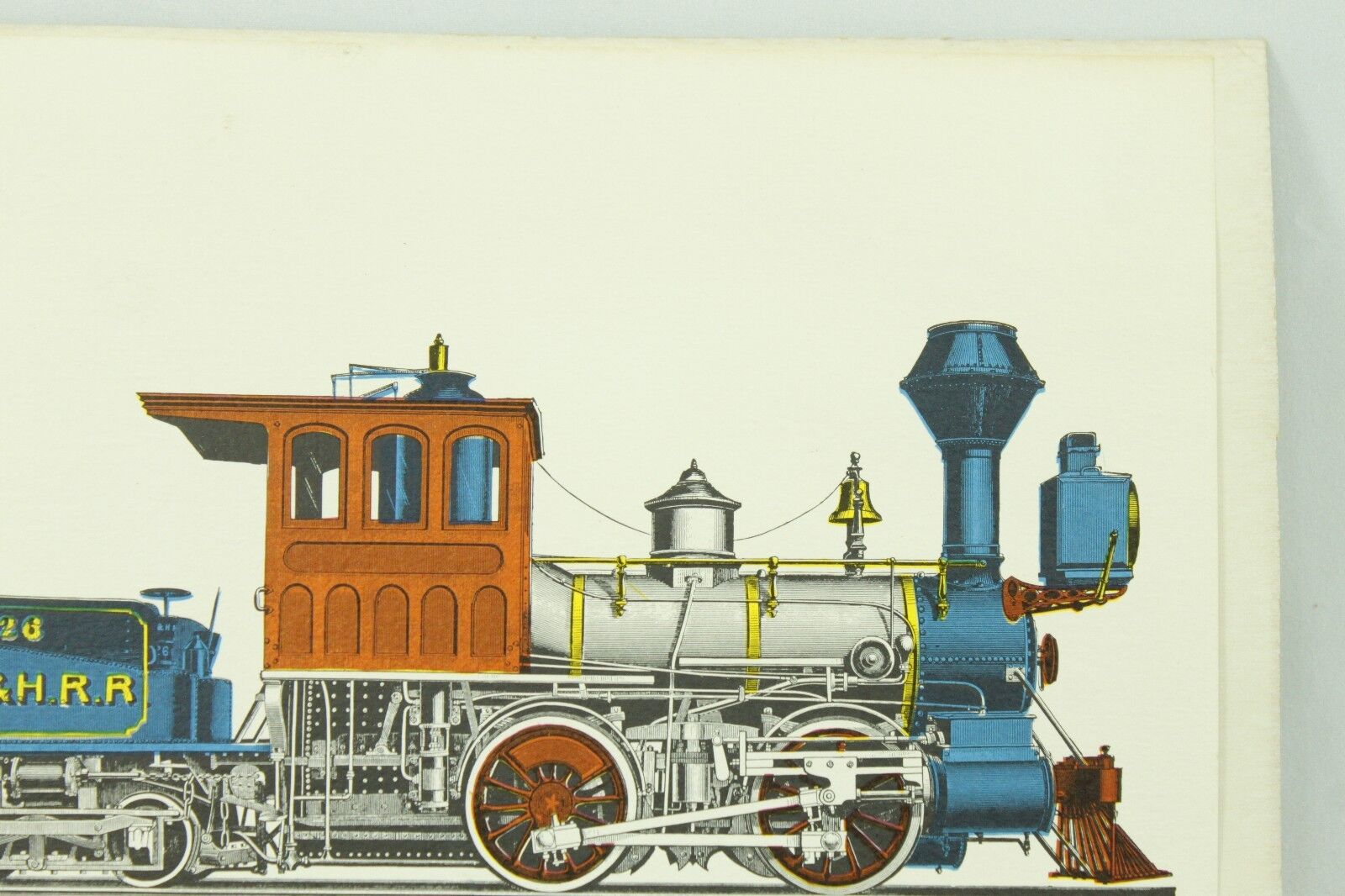 Vintage Train Print Illustrations Forney Double-Truck Locomotive Railroad Lot Без бренда - фотография #4