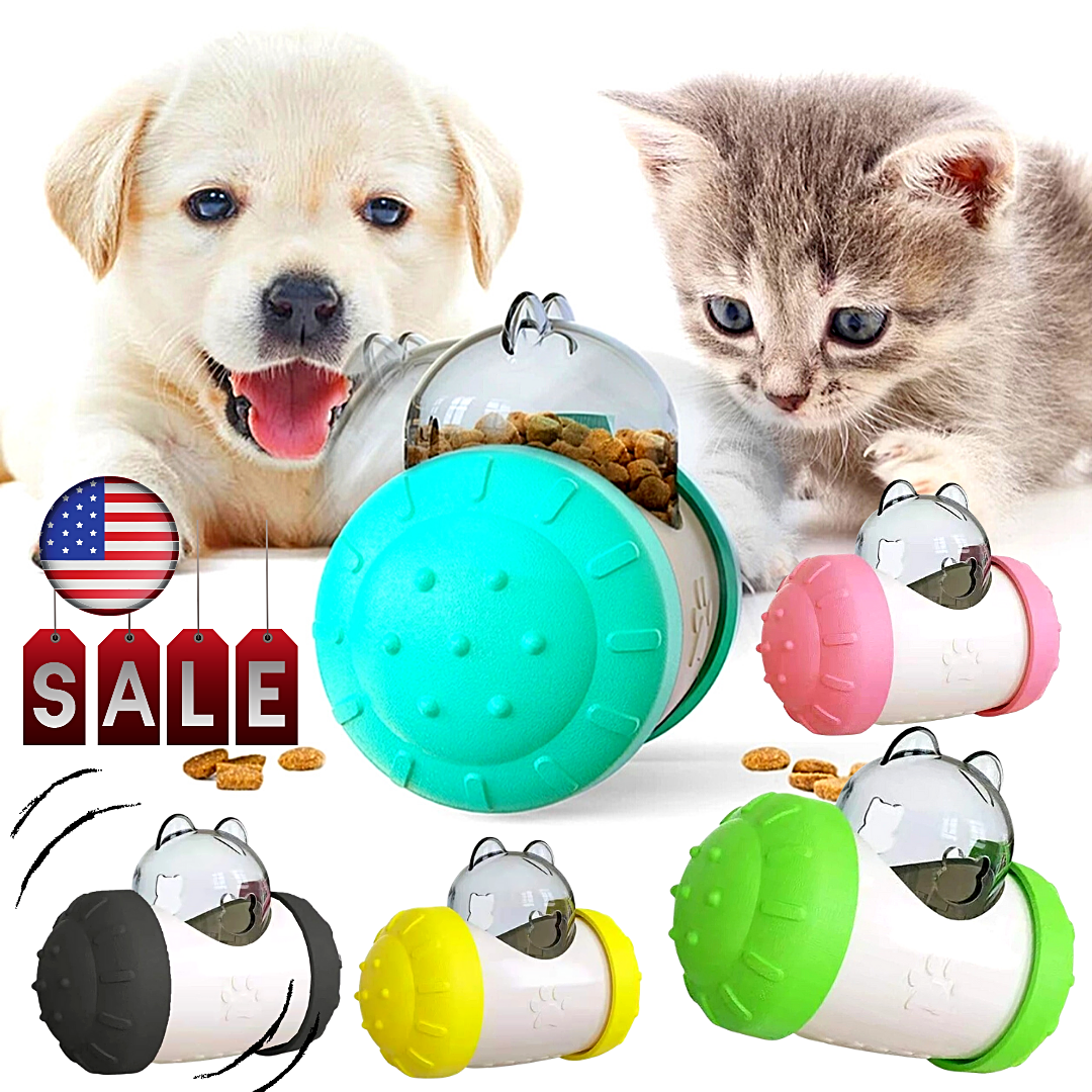 Pet Dog Interactive Tumbler Toys Food Dispenser Feeder IQ Puzzle Ball Toys 1pc Unbranded Does Not Apply