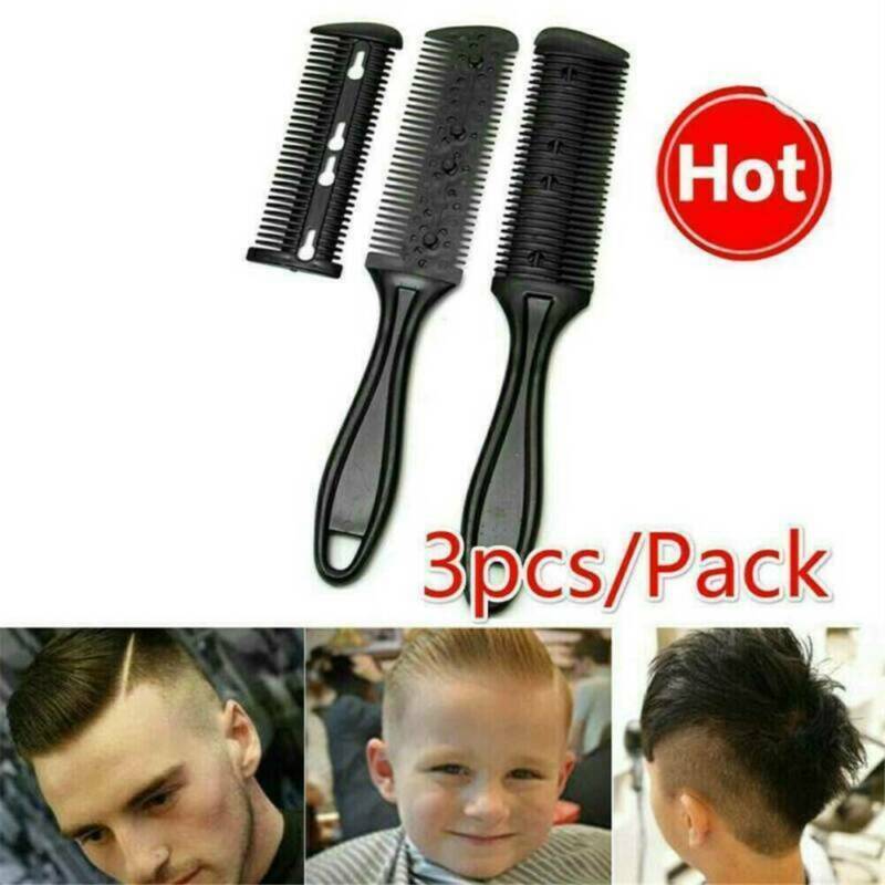 3X Hair Thinning Cutting Trimmer Razor Comb With Blades Hair Cutter Comb Top Unbranded Does not apply - фотография #3