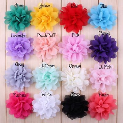 30pcs Chiffon Silk Fabric Flowers For Girls Hair Accessories For Headbands DIY Unbranded