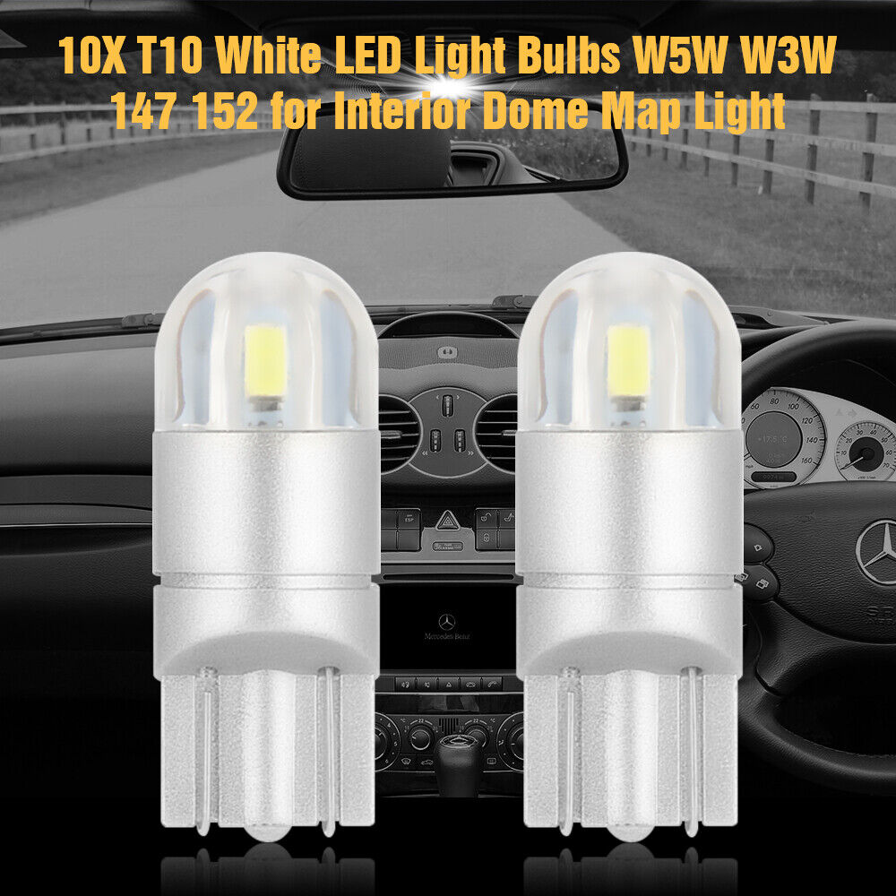 10pcs 194 LED Bulb T10 168 W5W Canbus White Dome License Side Marker Light 6000K isincer Does Not Apply - фотография #10