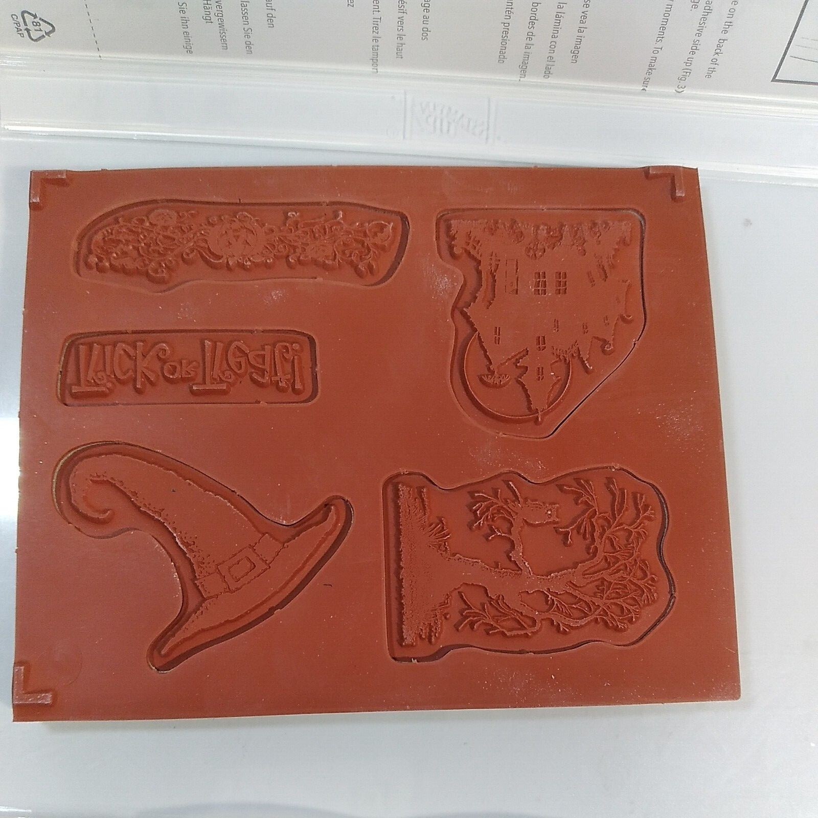 Stampin Up BEST OF HALLOWEEN Haunted House Witch Stamp Set 5 Unmounted Rubber Stampin' Up! 134381 - фотография #3