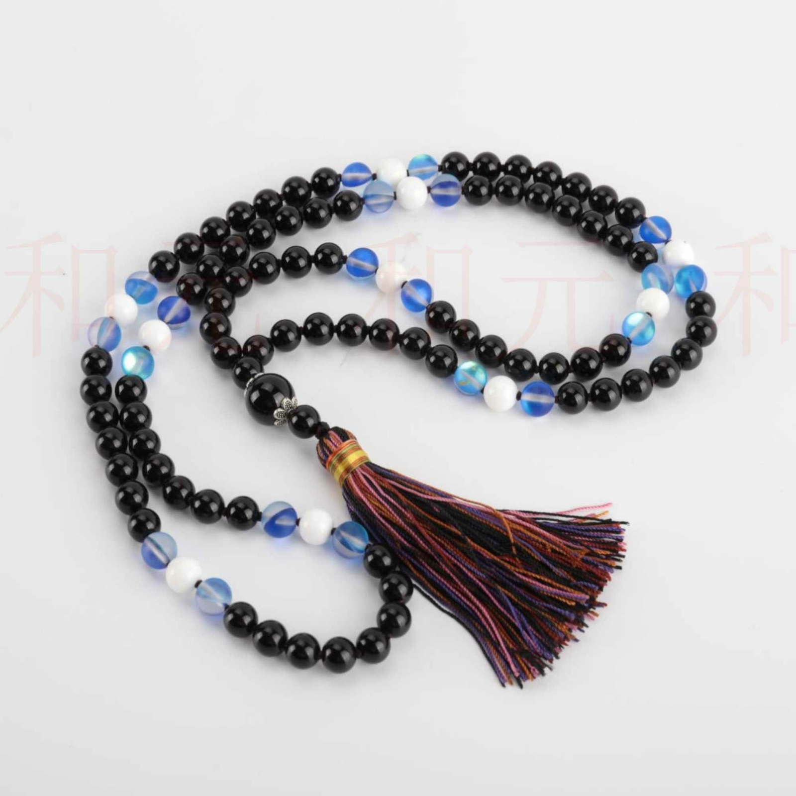 8mm 108 knotted black agate white Tridacna necklace gift Pray Spirituality Bless Unbranded 6 - фотография #9