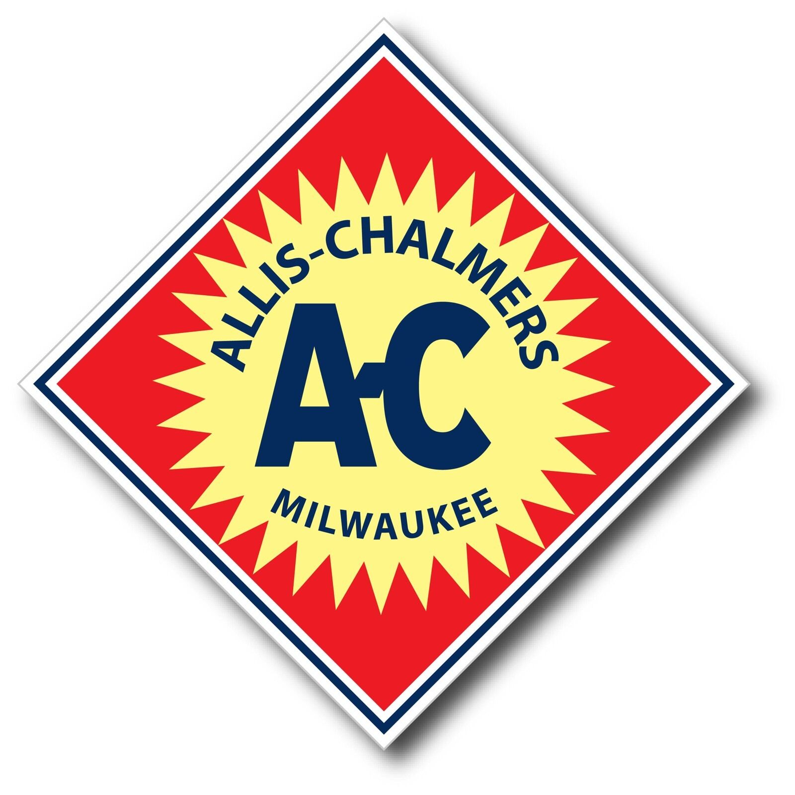Allis Chalmers Vintage Logo Decal 5X5" Repro Milwaukee Tractor Sticker YETI yeti RJ products