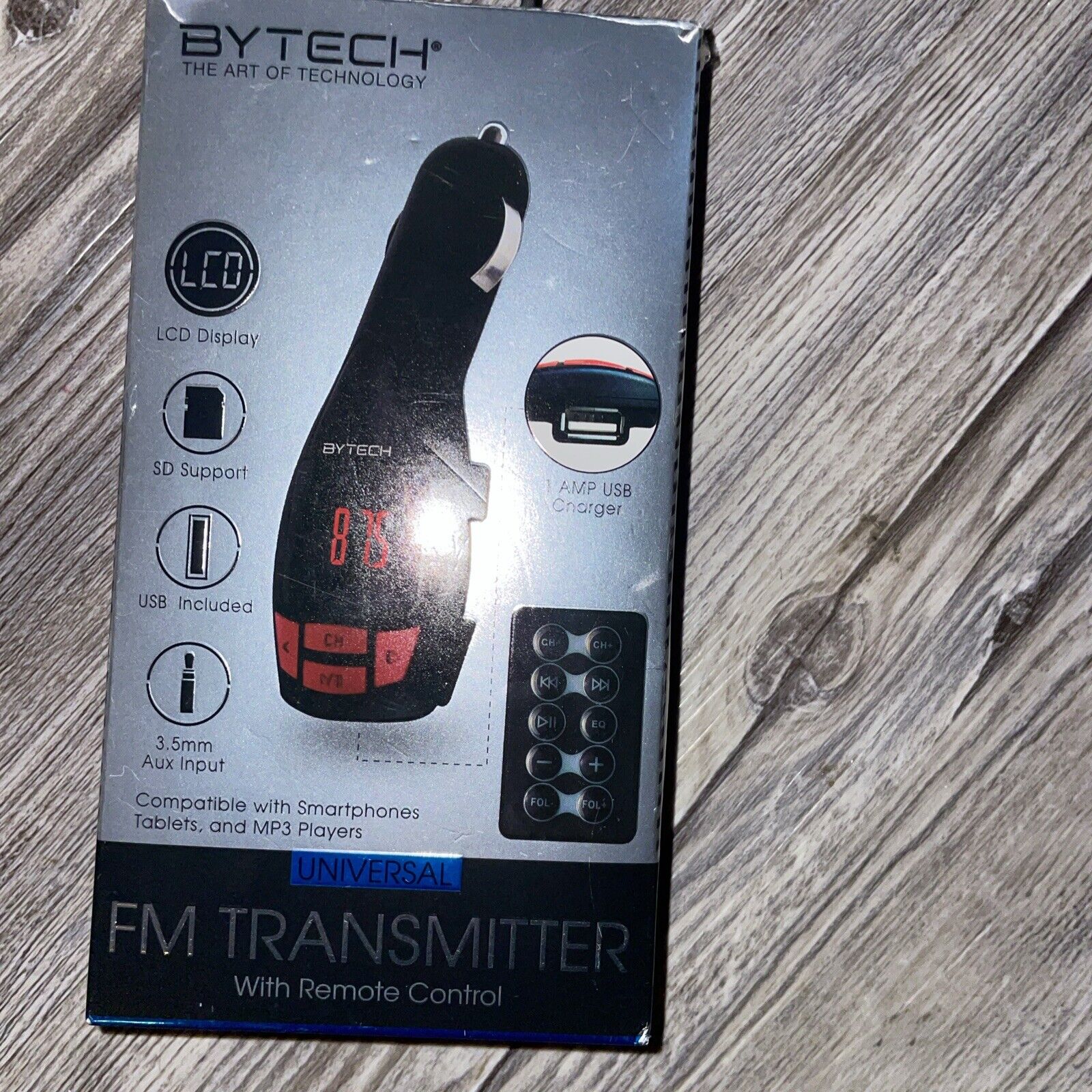 Bytech Universal FM Transmitter with Remote Control And USB Bytech Does Not Apply
