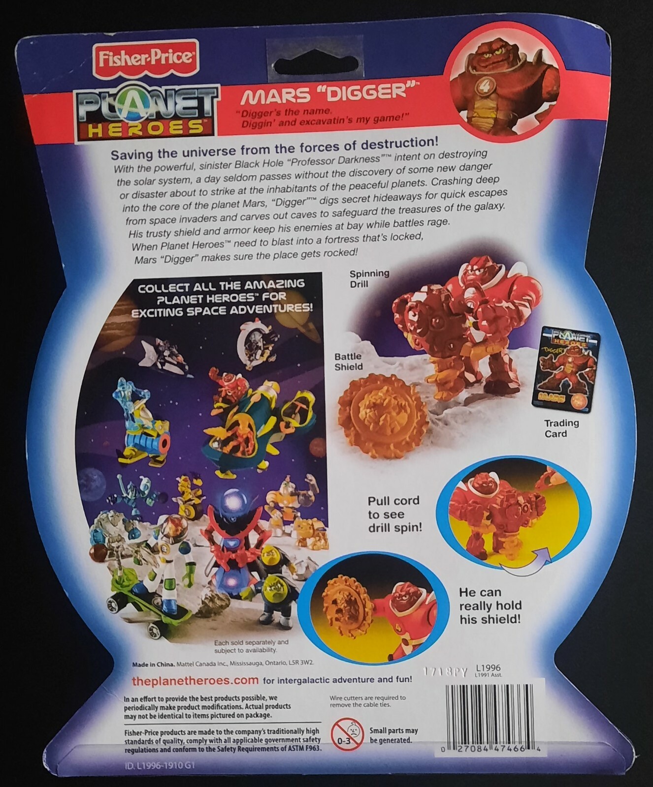 Fisher Price - PLANET HEROS MARS "DIGGER" From 2007 - VINTAGE - NEW Fisher-Price - фотография #5
