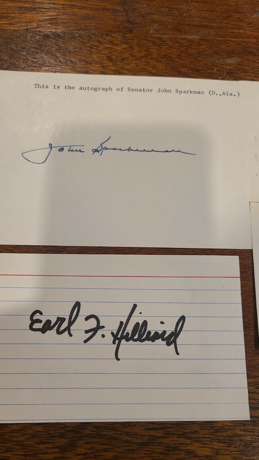 Lot of 5 - Alabama Senators & Congressmen Signed Autographs - vintage Без бренда - фотография #2