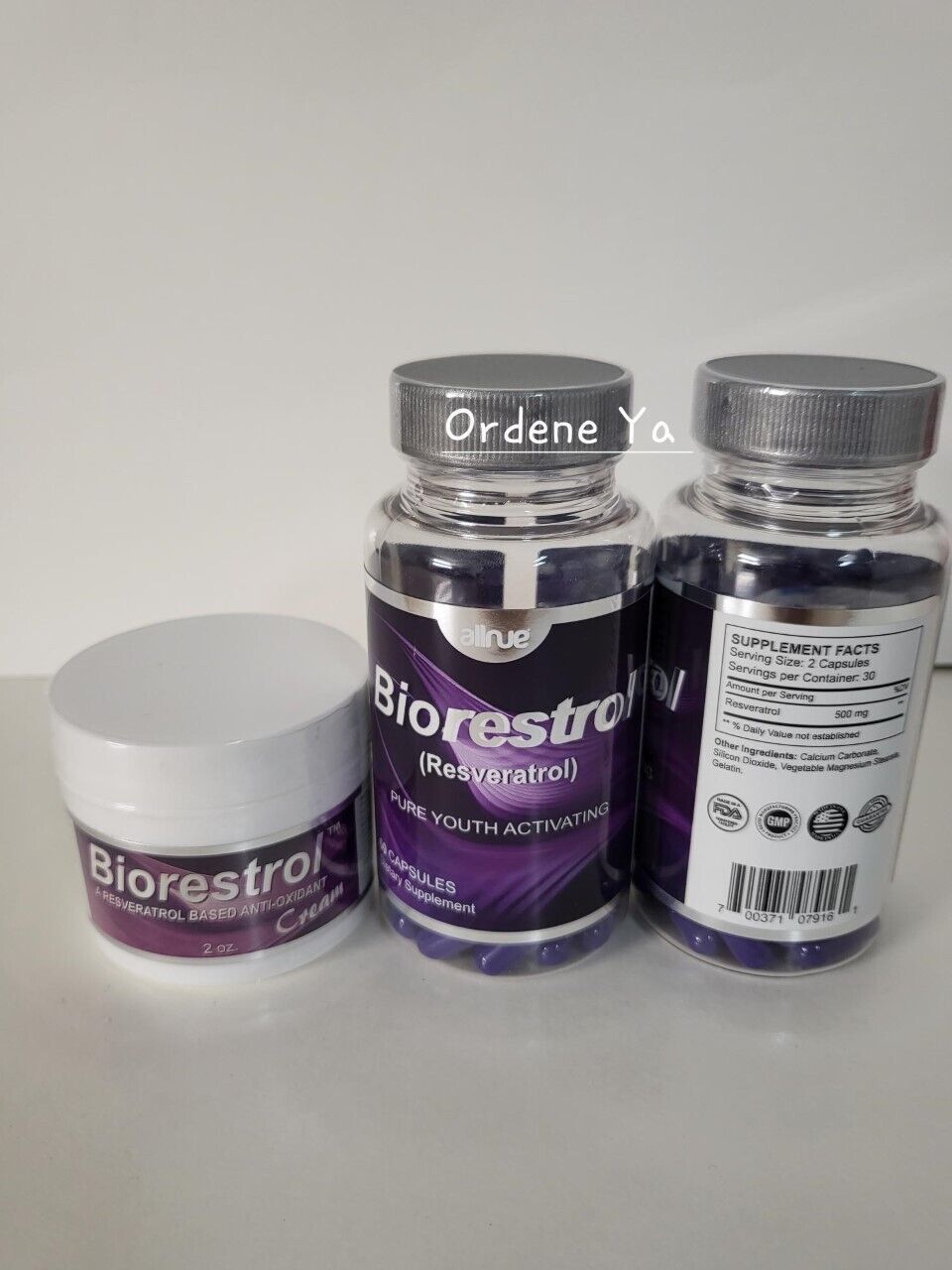 Biorestrol Resveratrol  Antioxidante Moinsage Regenex Collagen 120 caps & Cream Biorestrol N/A - фотография #3