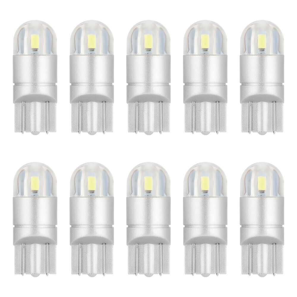 10pcs 194 LED Bulb T10 168 W5W Canbus White Dome License Side Marker Light 6000K isincer Does Not Apply - фотография #12
