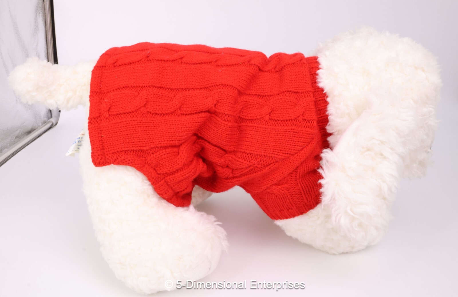 BUILD-A-BEAR Workshop White MALTESE Puppy DOG Red Sweater 14" Plush NEW w/Tags Build-A-Bear Workshop - фотография #5