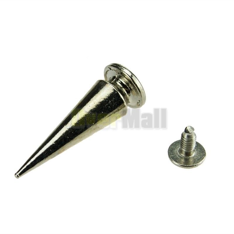 20 X 26mm Silver Spots Cone Screw Metal Studs Leathercraft Rivet Bullet Spikes Unbranded Does not apply - фотография #6