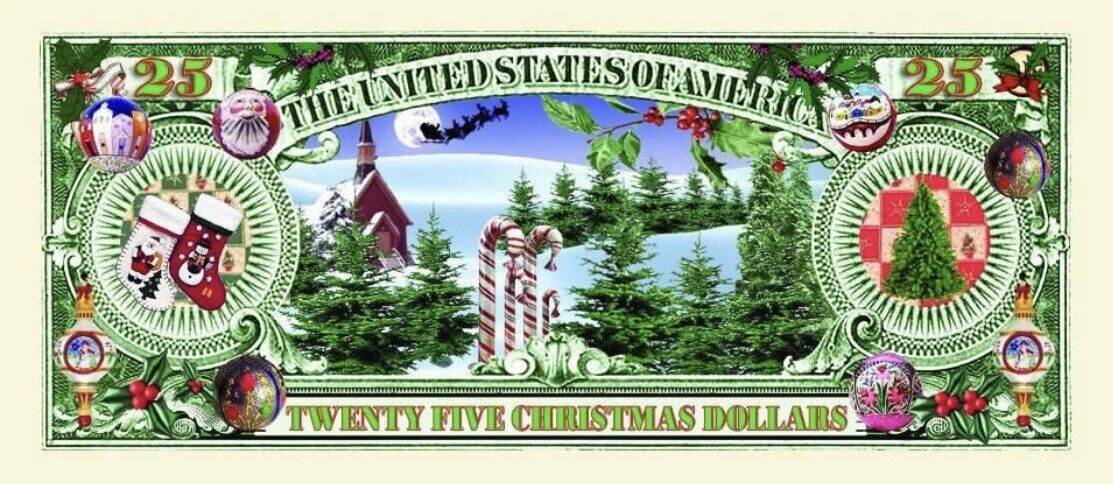 ✅ Christmas Holiday Cheer Decor 100 Pack Collectible Novelty Money Dollar Bill ✅ MLA Products N/A - фотография #3