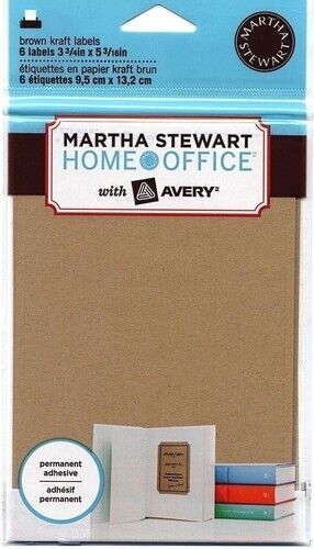 Martha Stewart Home Office Avery Brown Kraft Labels Adhesive Stickers Printable Avery 74275