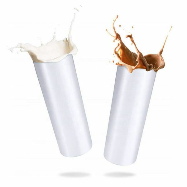 10pcs 20oz Sublimation Blank White Skinny Tumbler Stainless Steel Insulated Cup QOMOLANGMA 0163003181300 - фотография #4