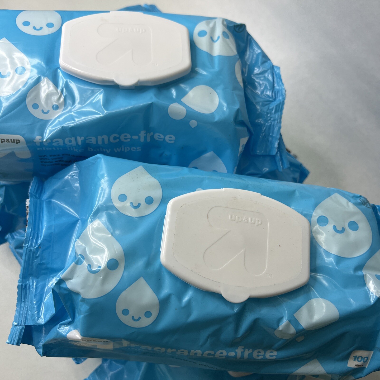 5x Up&Up Baby Wipes Fragrance-Free Cloth-Like 100ct each (500 wipes) soft thick Up&Up Cloth-Like Baby Wipes