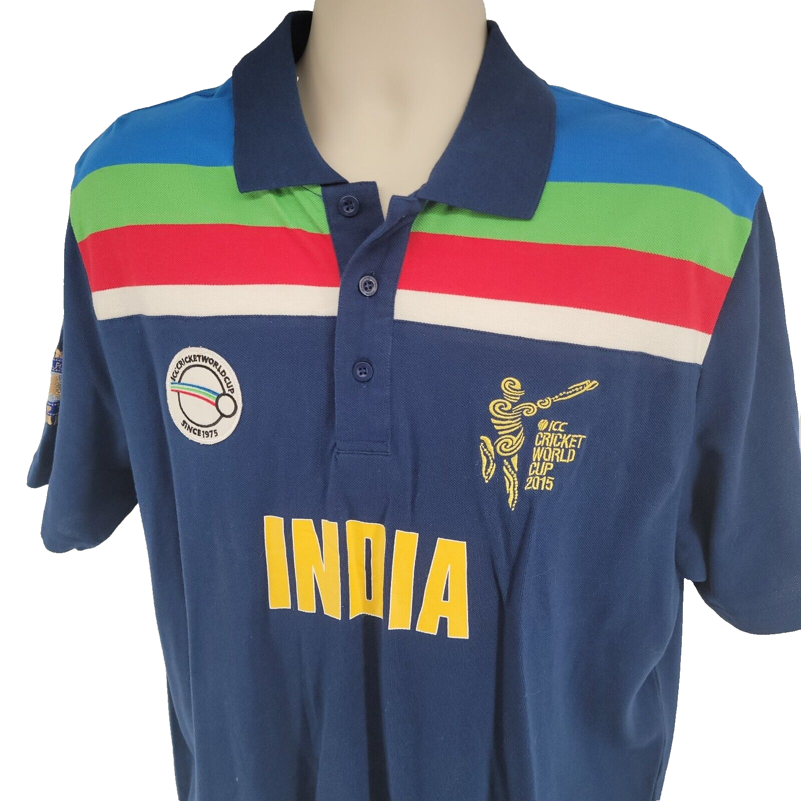 ICC Cricket World Cup 2015 India Jersey Polo Shirt Mens 2XL ICC Cricket World Cup CWC12398