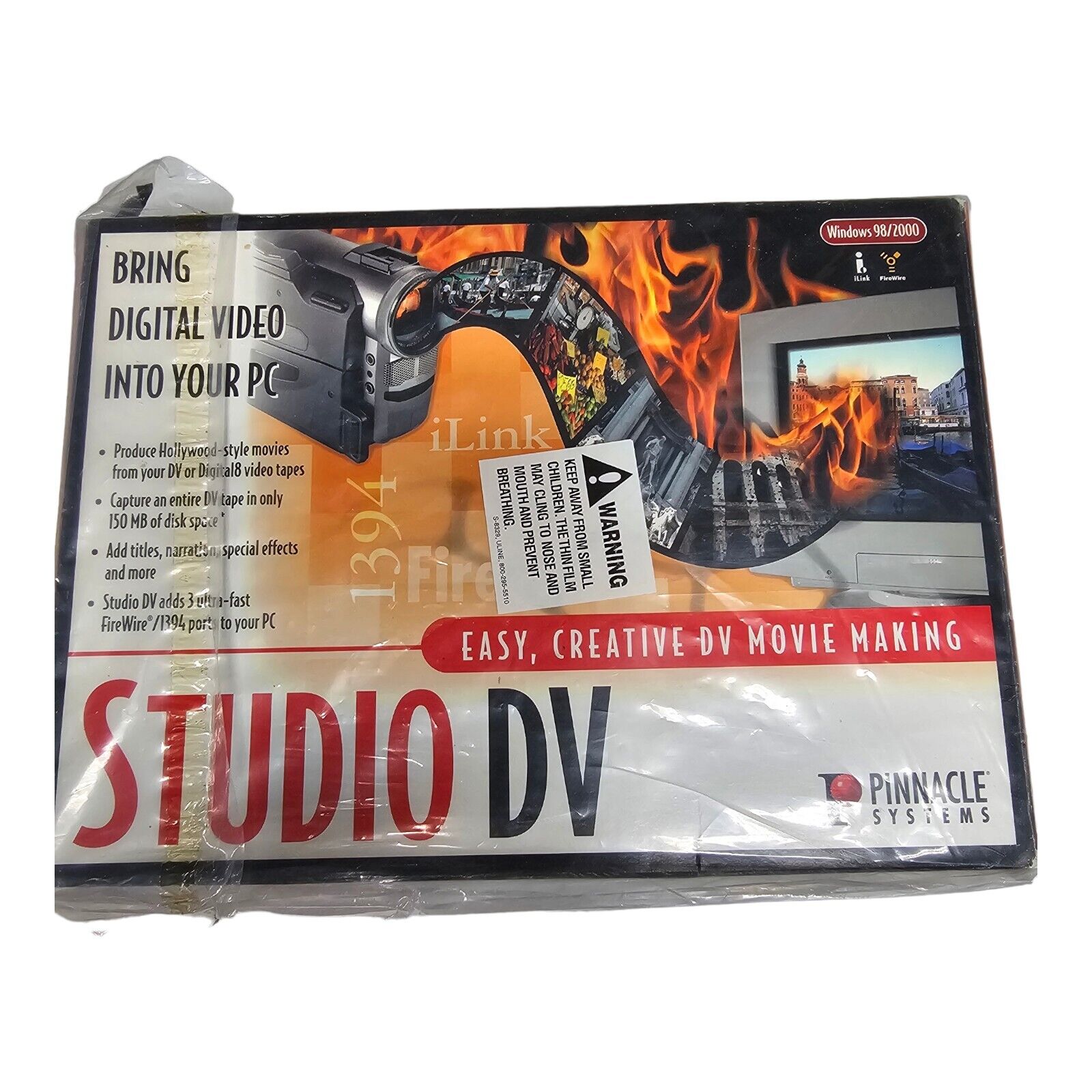 Pinnacle Systems Studio DV Windows 98 2000 Creative Movie Making System NOS PINNACLE