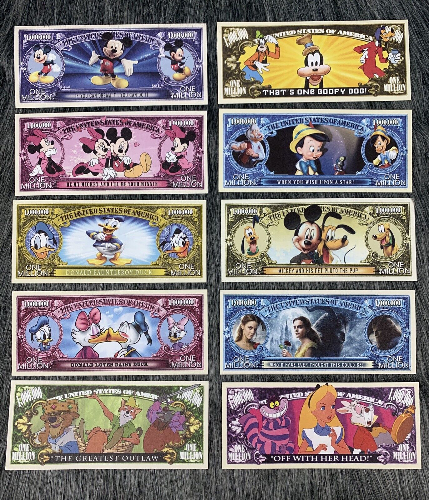 50+ Disney Parody Dollars Mickey & Minnie Mouse Peter Pan Moana Complete Set Lot Без бренда - фотография #3