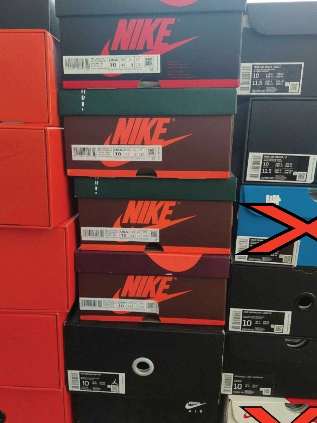 Jordan Nike Sacai Dunk Supreme Clot Kaws DS Sneaker Lot Size 10 Bundle Bulk Deal Nike Air Jordan Retro - фотография #11