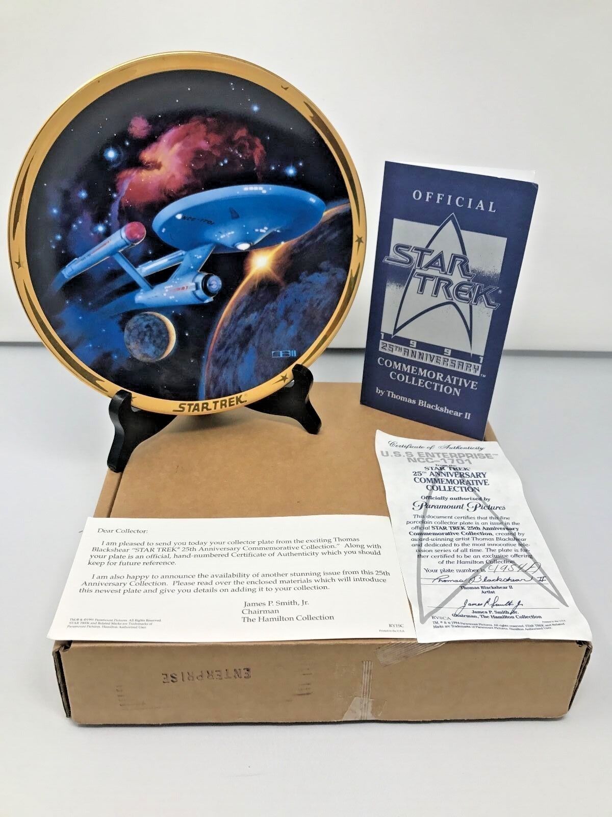 Star Trek Hamilton 25th Anniversary Collection NINE (9) plate Set COAs + boxes Без бренда - фотография #3