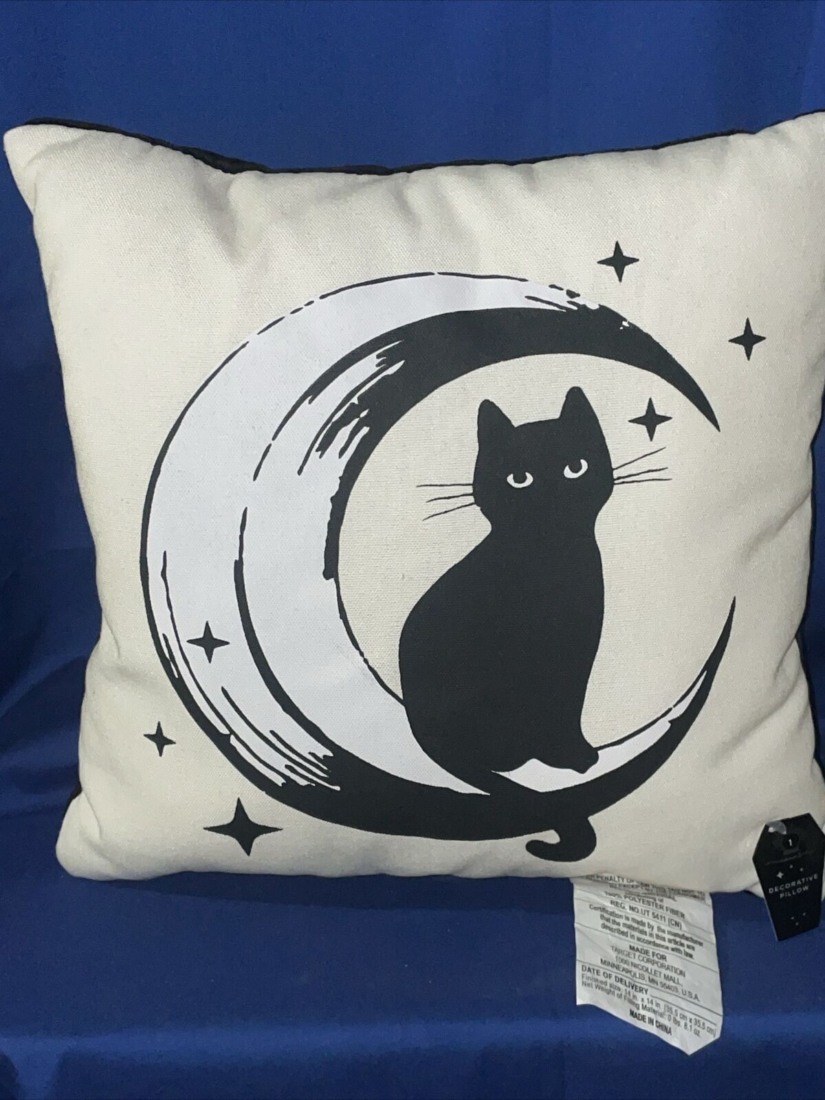Crescent Moon Black Cat Sitting On the Gothic Art Throw Pillow NEW NWT ❤️gsc17m1 TARGET - фотография #4