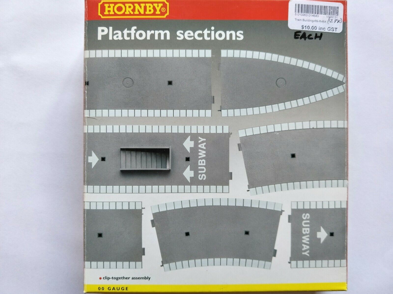 Hornby R464 Platform End Ramp Section OO Gauge, Retail Box of 12 - NEW  Hornby R464