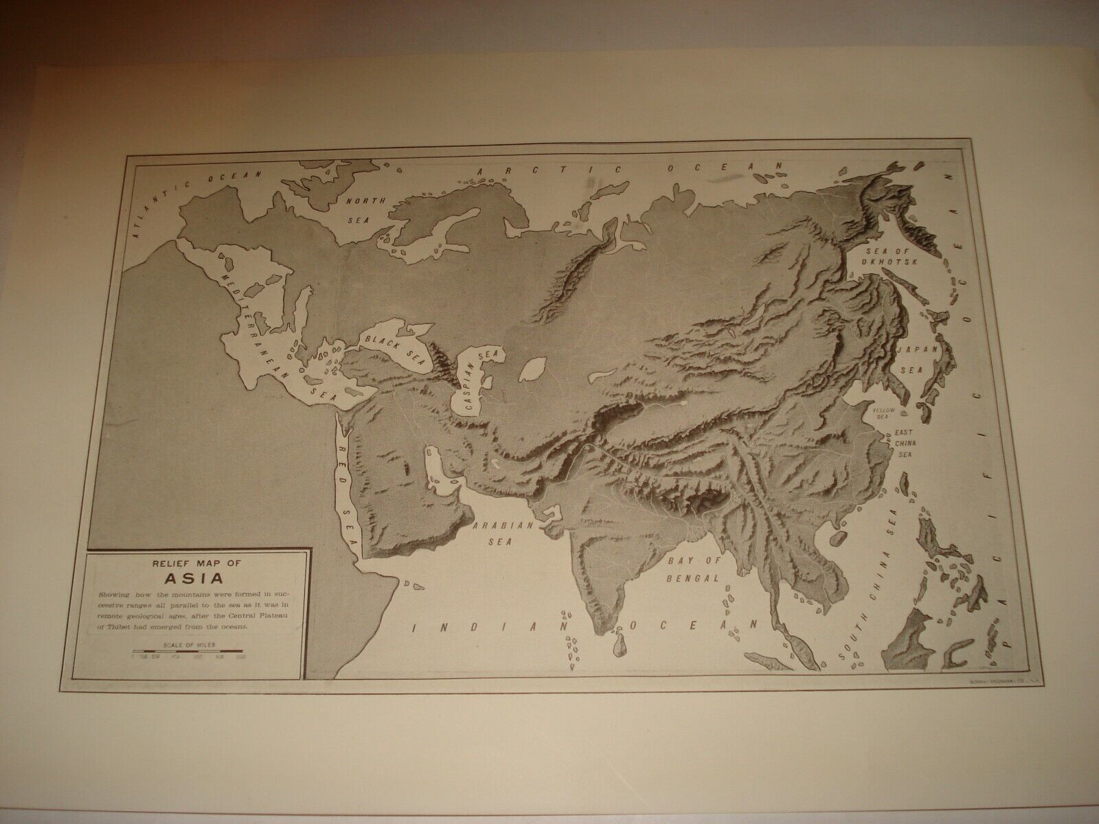 Lot of 5 Antique Maps 1903 1904  Asia Colorful Map Relief Rand McNally Без бренда - фотография #9