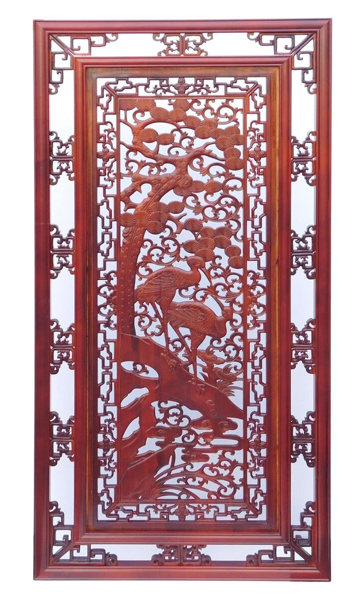 Chinese Oriental Rectangular Vertical Birds Wood Wall Panel cs1362-3 Unbranded Does Not Apply - фотография #4