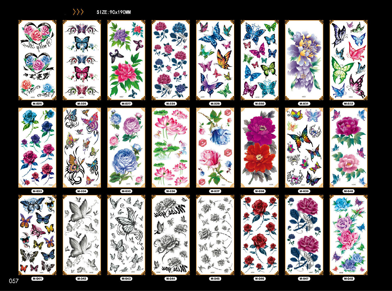 Flowers Butterfly Tigers Eagles Waterproof  Body Temporary Tattoos Stickers USA Unbranded - фотография #4