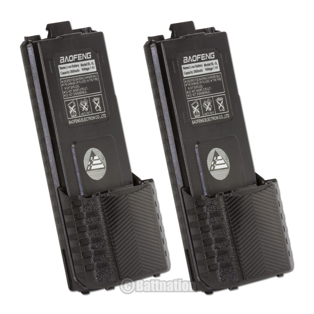 2 x BAOFENG Pofung BL-5L 3800mAh 7.4V Extended Li-Ion Battery for BF-F8HP Radio Unbranded/Generic Does Not Apply - фотография #3