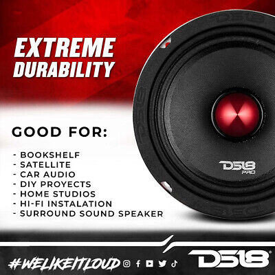 2 DS18 PRO-X6.4BM 500W Max 6.5" Midrange Speakers Loudspeaker With Bullet 4 Ohm DS18 PROX64BM - фотография #9