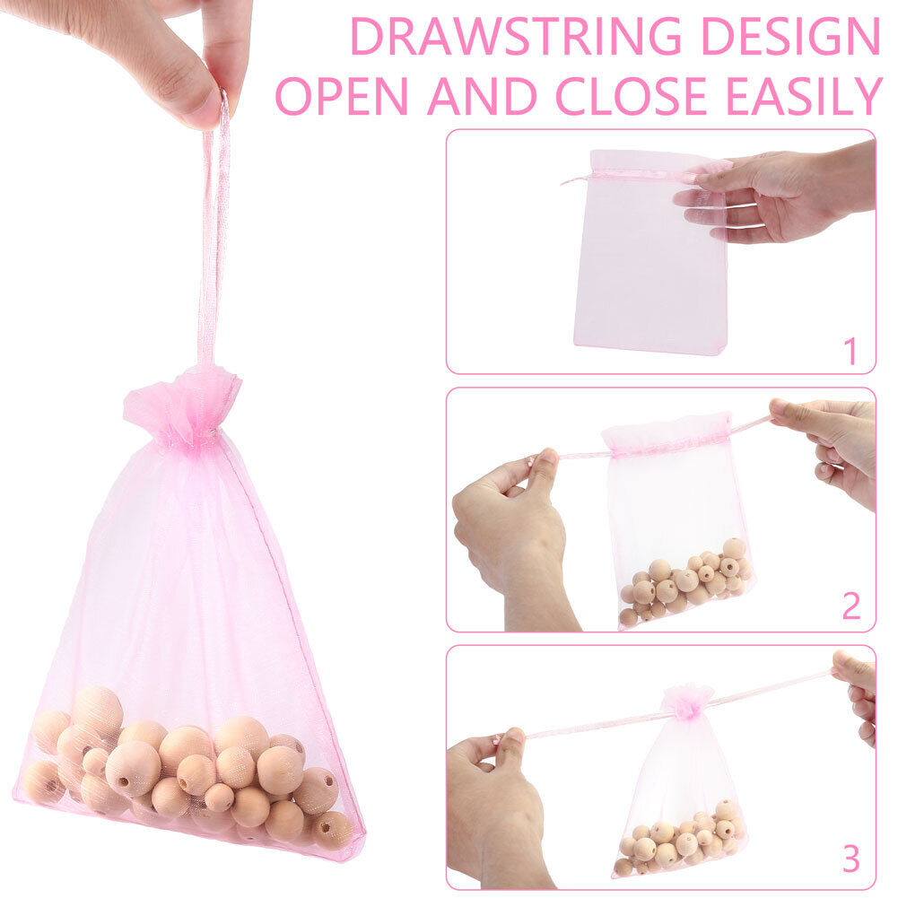 100PCS 5X7in Drawstring Organza Bag Jewelry Pouch Wedding Party Favor Gift Bags LotFancy Does Not Apply - фотография #2