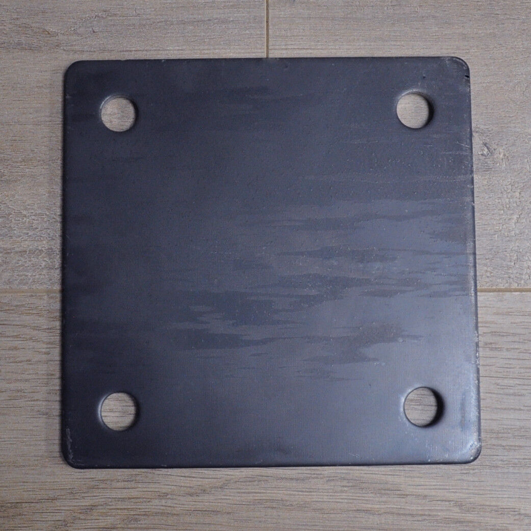 FLAT SQUARE STEEL METAL BASE PLATE 8" x 8" x 1/4" THICKNESS 3/8" HOLE | QTY 4 Pro Gate Supply Does Not Apply - фотография #3