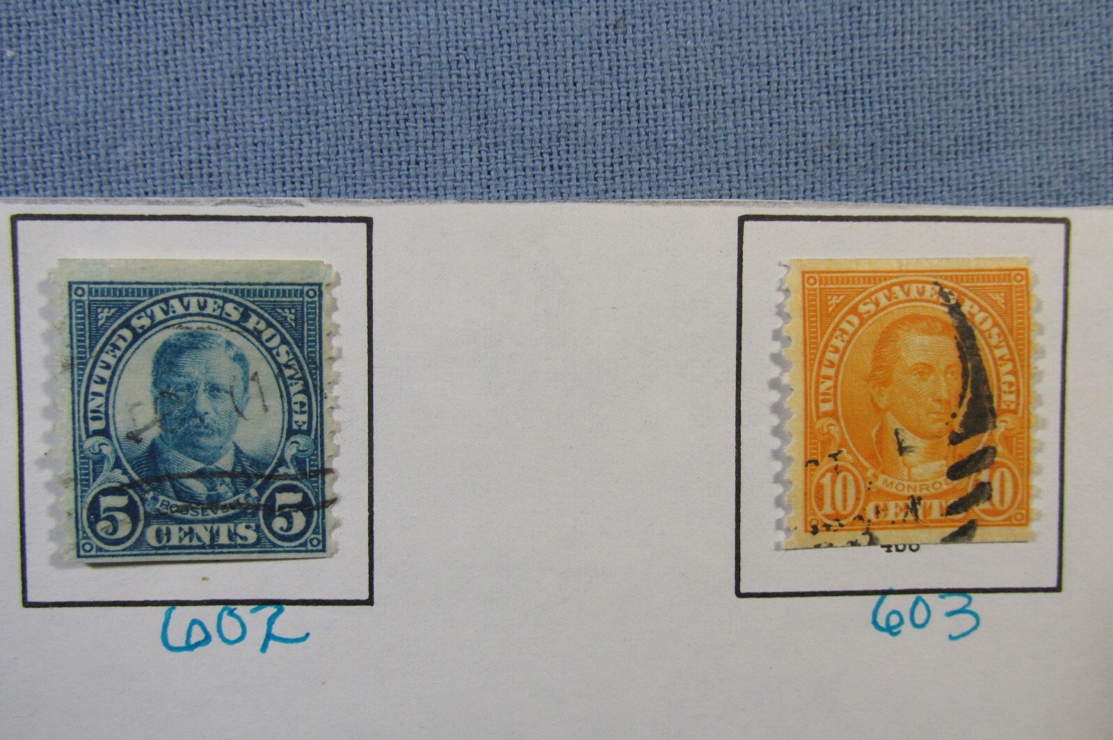 NINE US COIL Postage STAMPS from 1920s ~ Scott 597 598 599 600 & 602 through 606 Без бренда - фотография #4