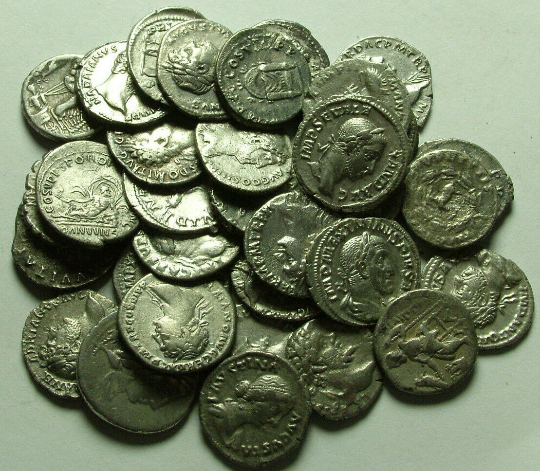 1 original Ancient Roman SILVER coin Denarius Trajan Faustina Hadrian Domitian Без бренда - фотография #3