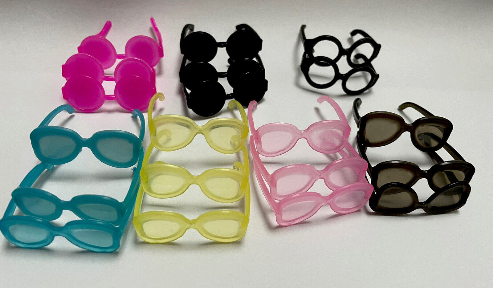 20 PCS dolls Accessories 7 colors glasses  - 11.5 in doll  glasses Unbranded - фотография #3