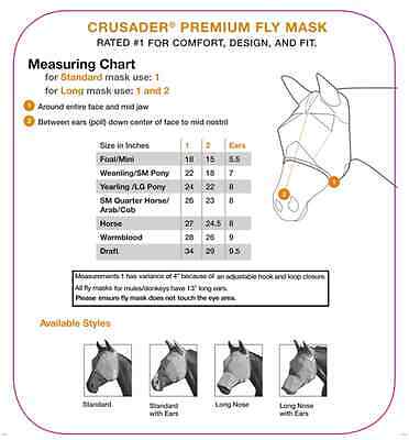 Quiet Ride Horse Fly Mask Standard Ears Nose Trail Riding ALL STYLES and SIZES Cashel Does Not Apply - фотография #2