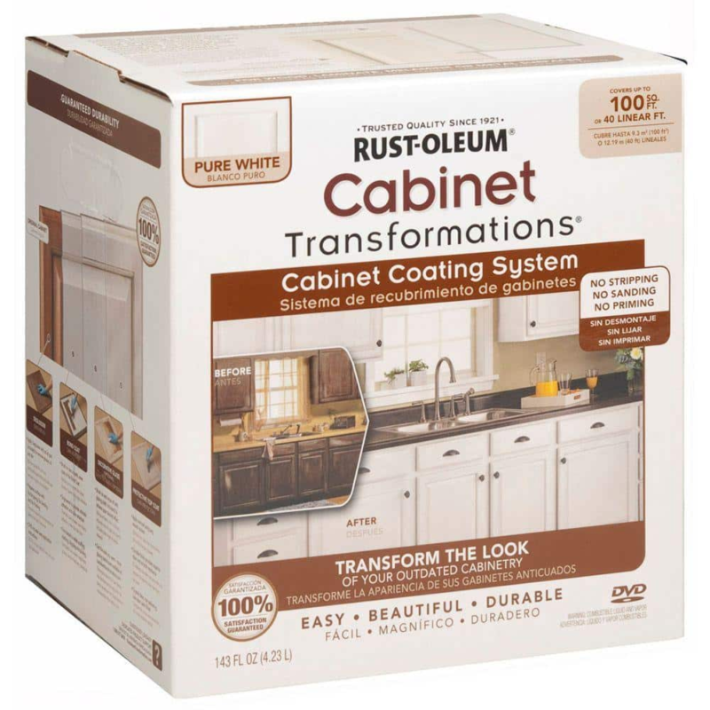 1 Qt. Pure White Cabinet Small Kit Rust-Oleum Transformations - фотография #9