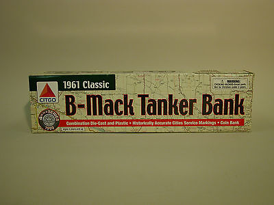 1999 CITGO 1961 CLASSIC B MACK TANKER BANK DIE CAST & PLASTIC MINT CHINA Citgo