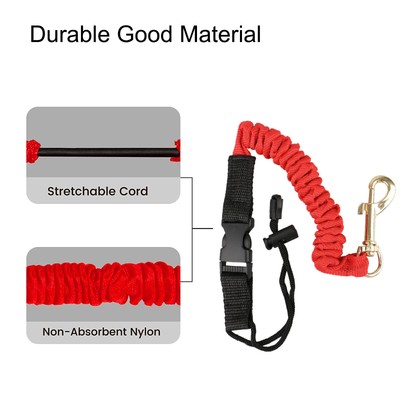 2x Kayak Canoe Elastic Paddle Leash Safety Fishing Rod Lanyard Accessories Rope TheSiliconValley Does Not Apply - фотография #4