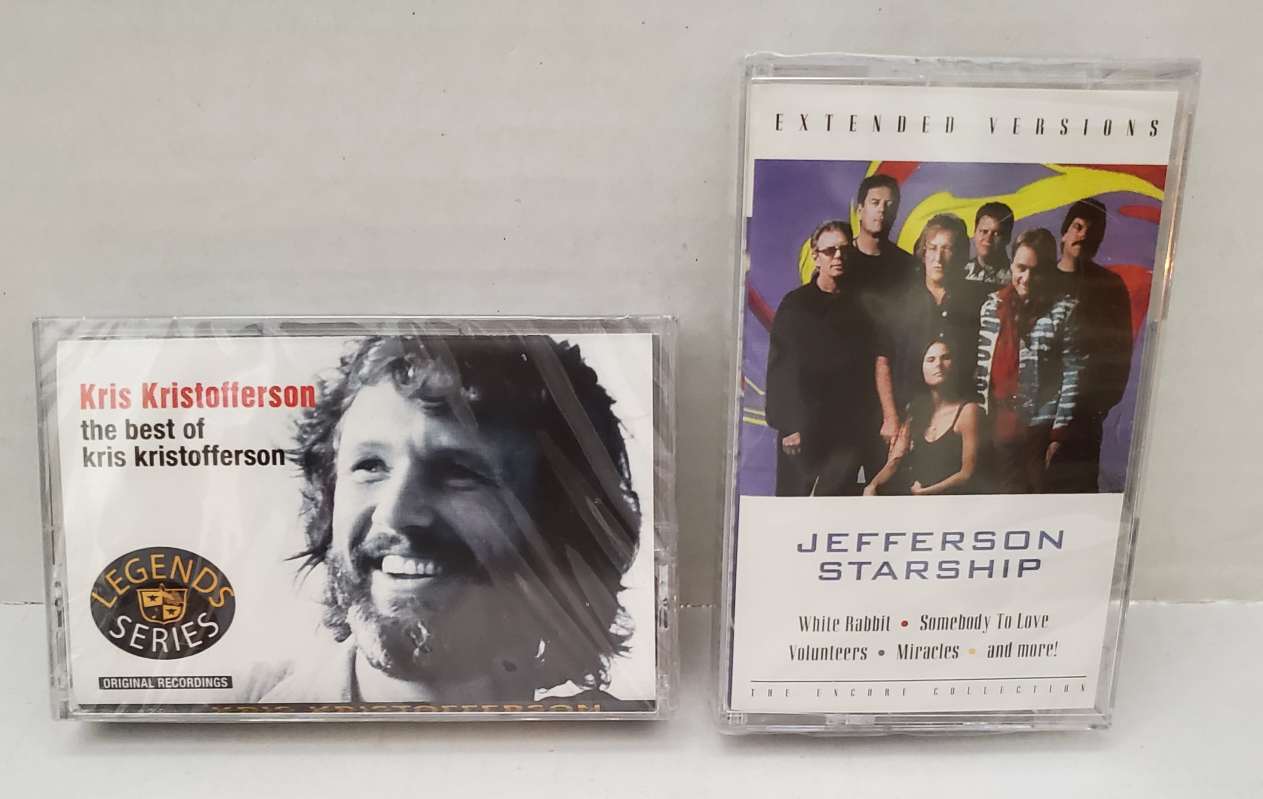 NEW SEALED 2 Cassettes Jefferson Starship (2000) Kris Kristofferson (2002) Без бренда