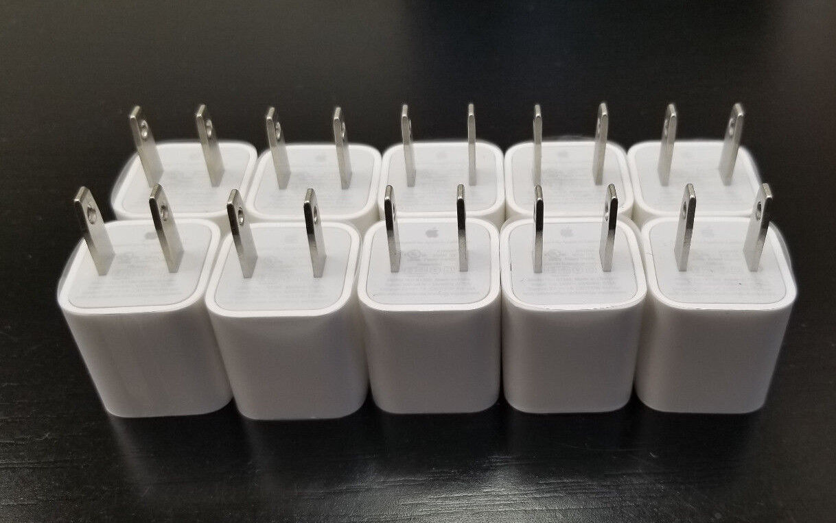 Apple iPhone USB Power Wall Cube OEM Charger Adapter Block XS/XR/11/8+/7/6 (10x) Apple A1385