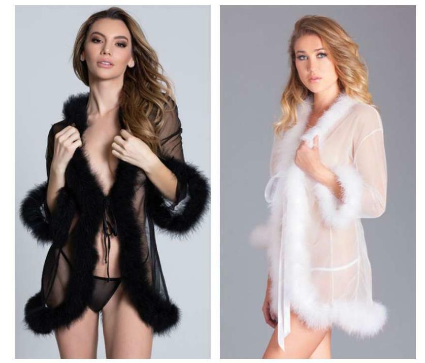 Women Bathrobe Lace Fur Sleepwear Robe Sexy Lingerie G-String Babydoll Gown B Unbranded - фотография #2