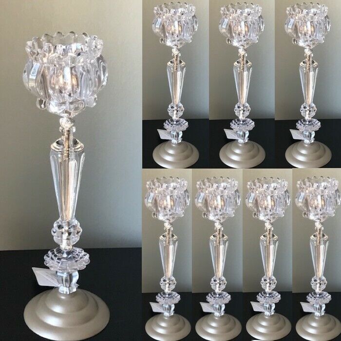 Lot 8 Crystal Flower Candelabra Candle holder Centerpieces  Gallery Of light 10016365