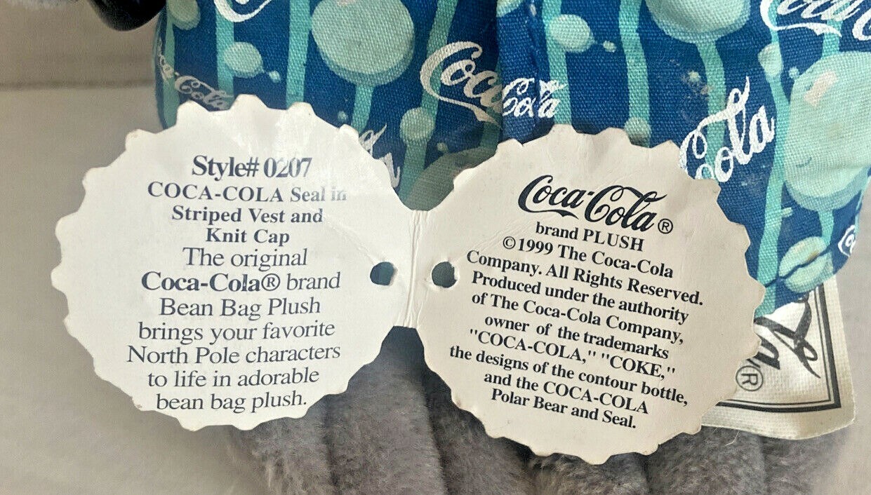 LOT OF 2-COCA COLA PLUSH-Polar Bear 1998 & Seal 1999-Display Only-Used-VTG Coca-Cola - фотография #7